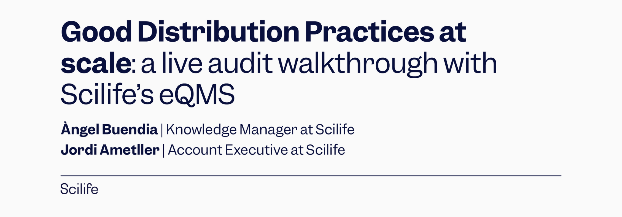 Scilife Showcase | Good Distribution Practices at scale: a live audit walkthrough with Scilife’s eQMS