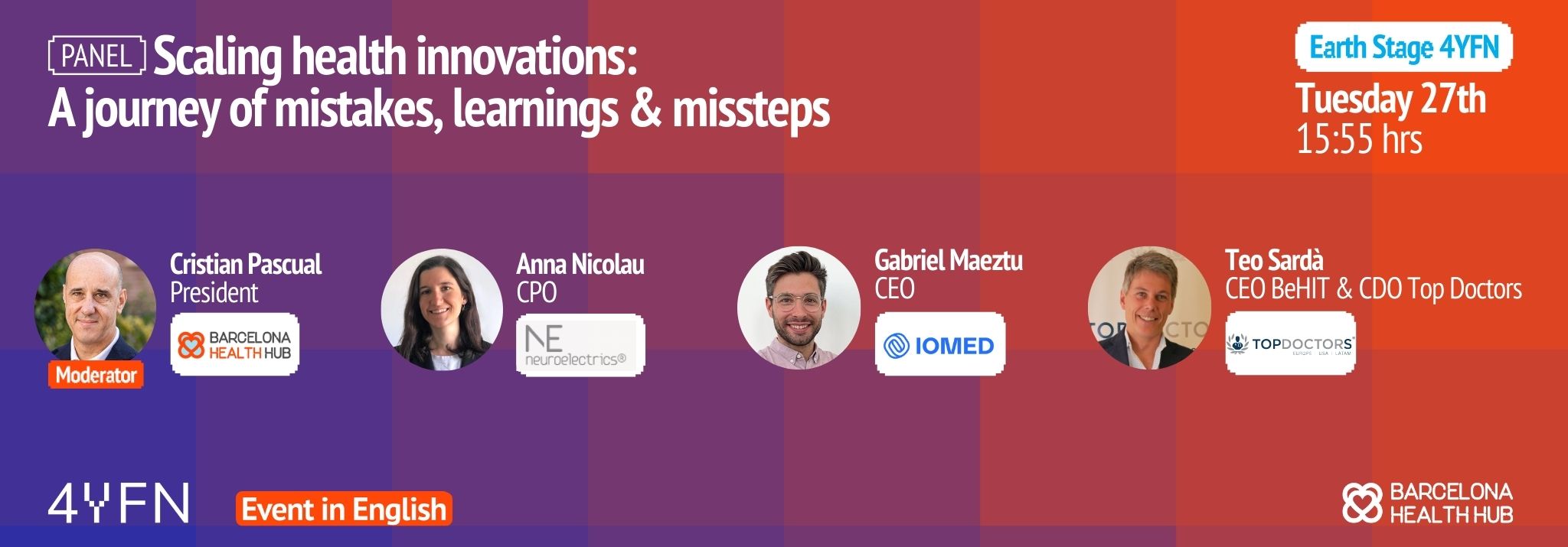 4YFN - Panel: Scaling Health Innovations: A Journey of Mistakes, Learnings & Missteps