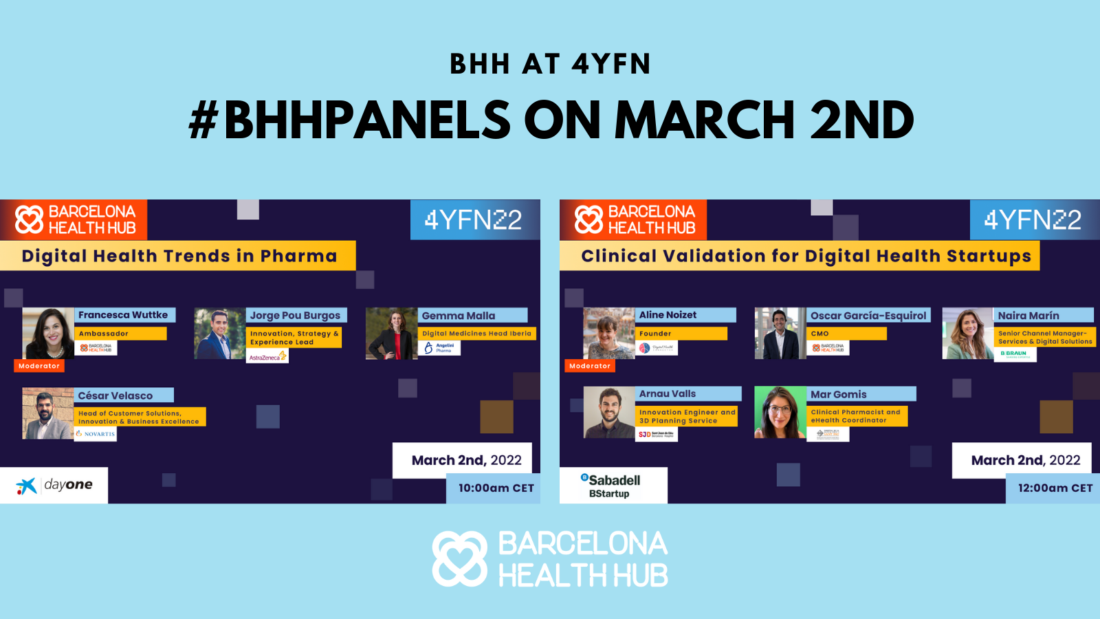 #BHHPanels at 4YFN – Check out the panels on Tuesday March 2nd!